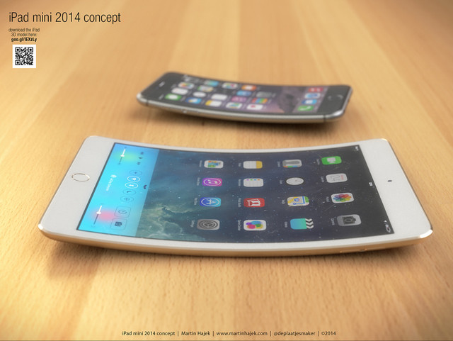 曲面屏?弯曲版iPad mini3概念设计欣赏