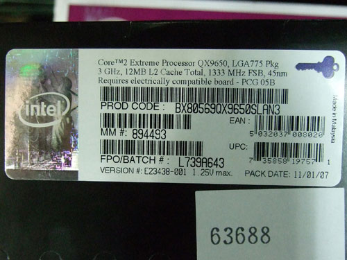 Intel���2 QX9650�������/�У�ʵ��ͼ ��1��