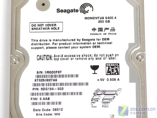 ϣ�ݣ�Seagate��250GB 5400ת 8MB SATA2��ST9250827AS��ͼƬ���� ��4�� -ZOL�йش����ߵ�4��