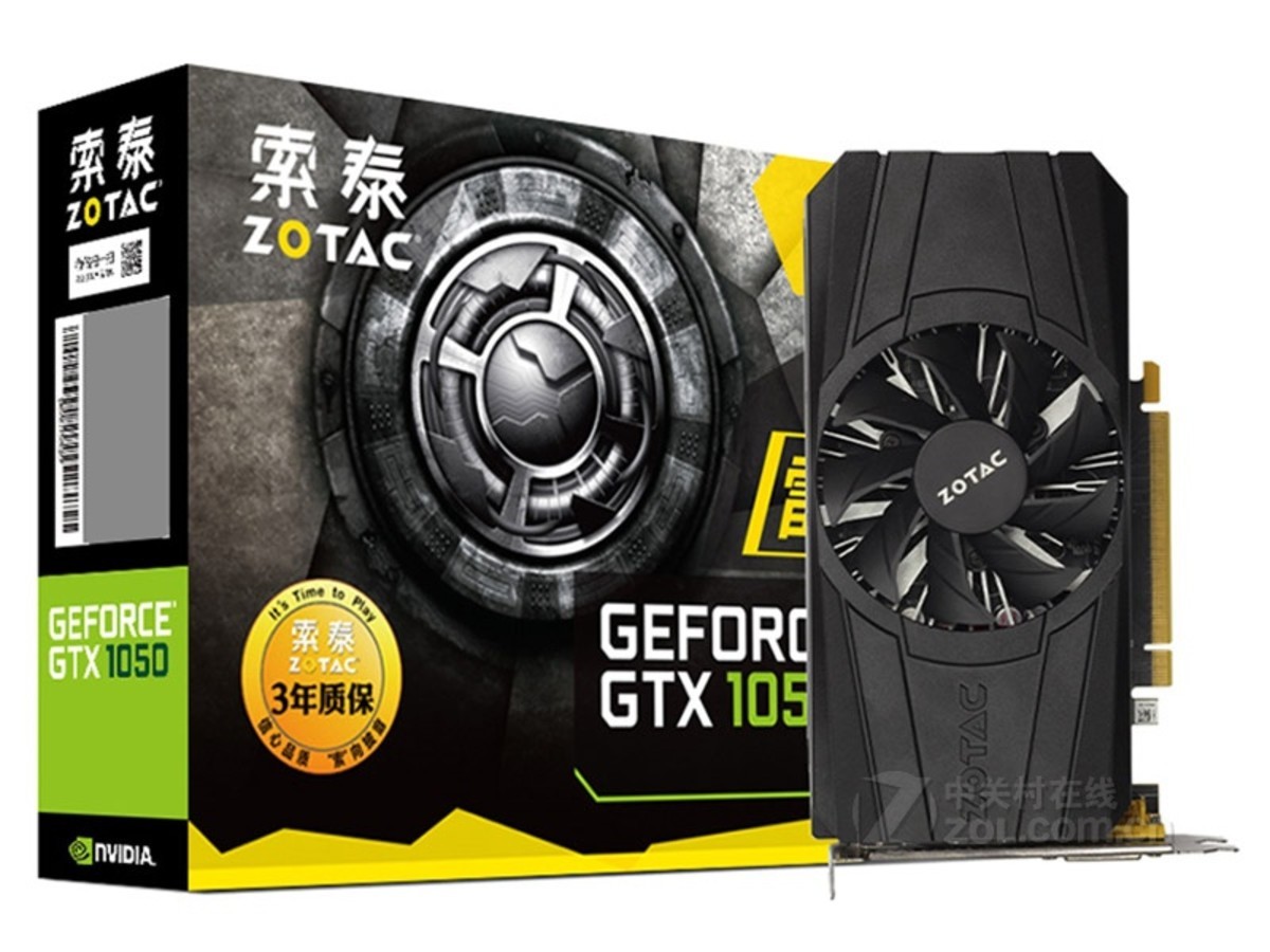 【高清图】索泰(zotac)GeForce GTX 1050-2G