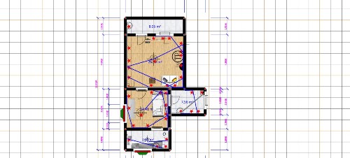 【高清图】爱福窝3D家装设计软件 水电布线更