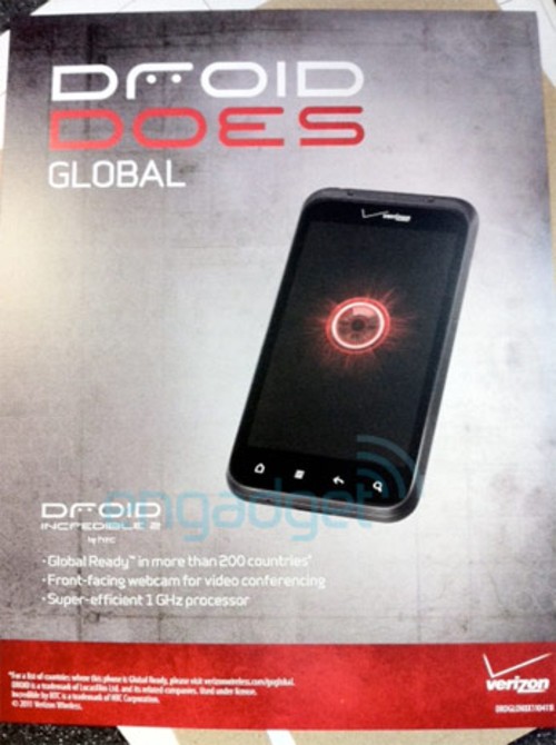 宣传图遭曝 Droid Incredible 2上市在即 