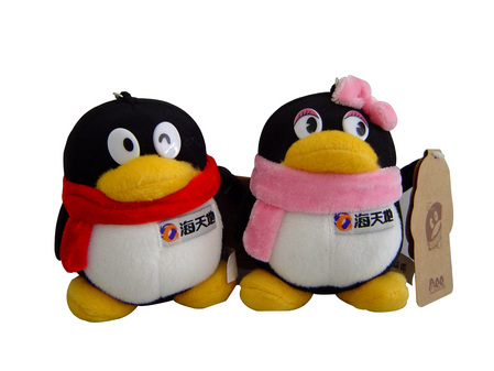 鸿燕QQ公仔迎秋大放送_海天地QQ 电脑眼企鹅