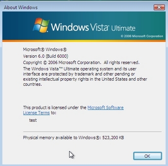 Vista RTM版本号