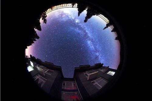 EF 8-15mm鱼眼镜头中的星空_佳能镜头_数码