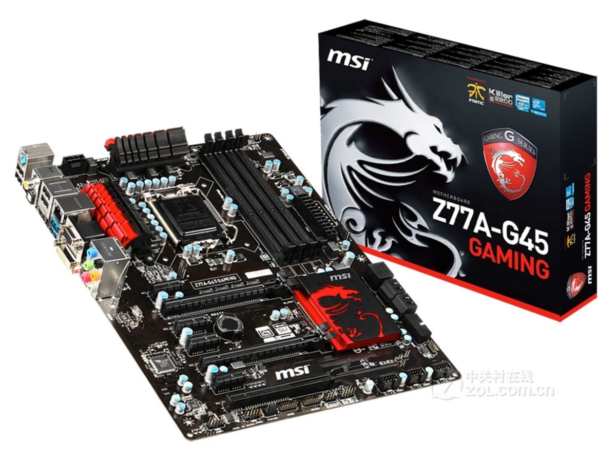 【高清图】 msi微星(msi)微星z77a-g45 gaming整体外观图 图1