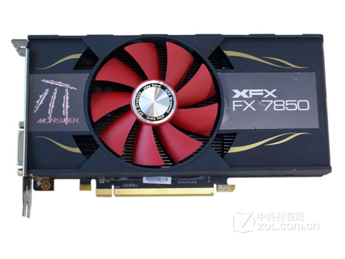 显卡 xfx讯景显卡 xfx讯景hd7850魔将 图片 整体外观图 1 / 1隐藏