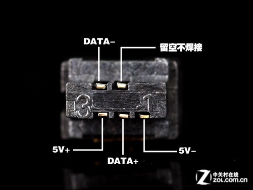 micro usb焊接引脚定义