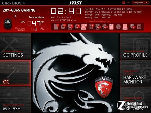 先行赔付  顺丰包邮 微星 z87-gd65 gaming 醒目的魔龙logo