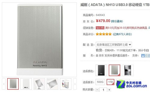 ٶȿ 1TB 3.0ƶӲƼ 