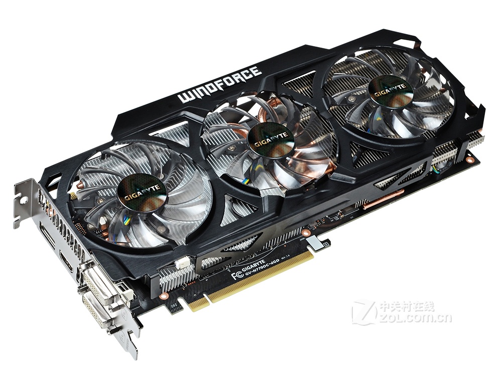 【高清图】 技嘉(gigabyte)gv-n770oc-4gd(rev.2.0)整体外观图 图2