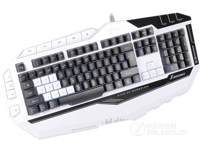 森松尼SK-V98帝王蝎中板发光游戏键盘 - 图片 1