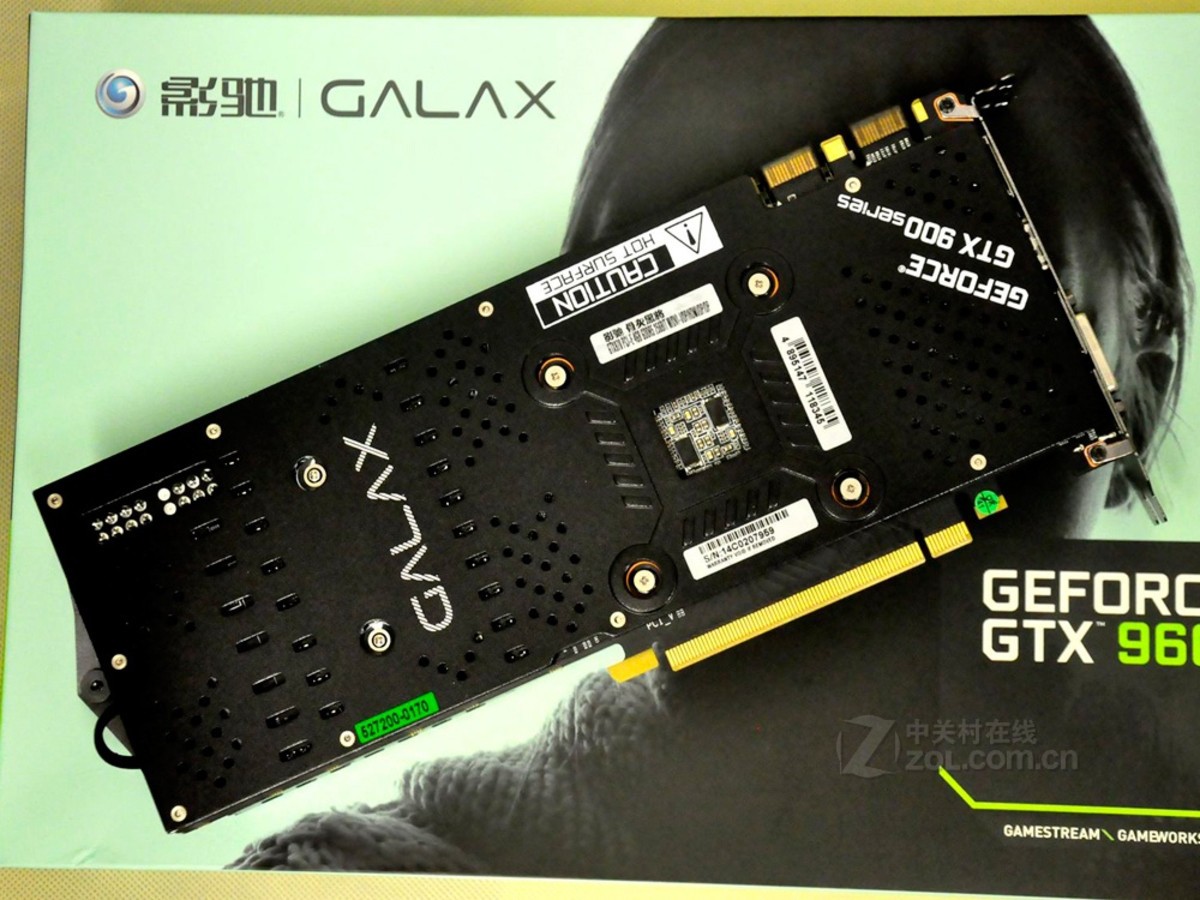 影驰geforce gtx 960骨灰黑将