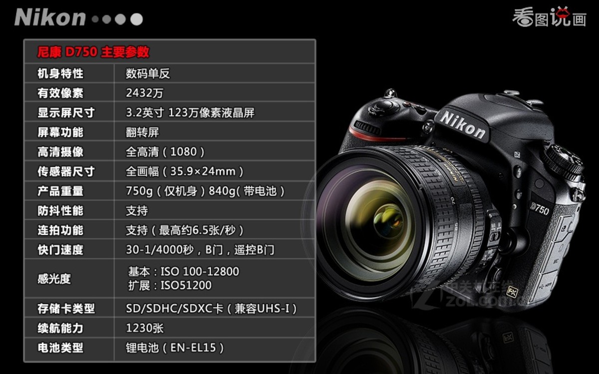 数码相机 尼康数码相机 尼康d750(单机) 图片 评测图解 3 / 61隐藏