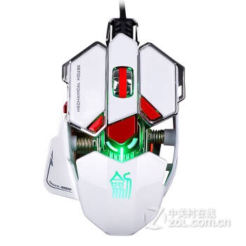 剑圣一族L10个性鼠标机械自定义宏编程 游戏炫光鼠标 象牙白(镜面版) - 图片 1