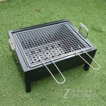 加厚不易变形 户外小号烧烤炉 野外烧烤架木碳烤炉便携烧烤架煎烤两用