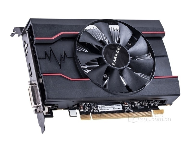 【高清图】 蓝宝石(sapphire)rx 550 2g d5 白金版 oc整体外观图 图3