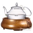（Babol）佰宝电茶炉玻璃养生壶家用电陶炉静音自动断电烧水壶兽耳铜炉电茶炉