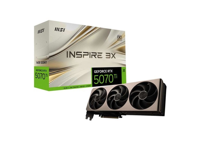 msi΢RTX 5070 Ti GeForce RTX 5070 Ti 16G INSPIRE 3X OC