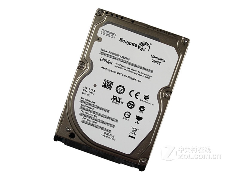希捷 希捷Momentus 750GB 7200转 16MB SATA2(ST9750420AS) 机械硬盘产品图片