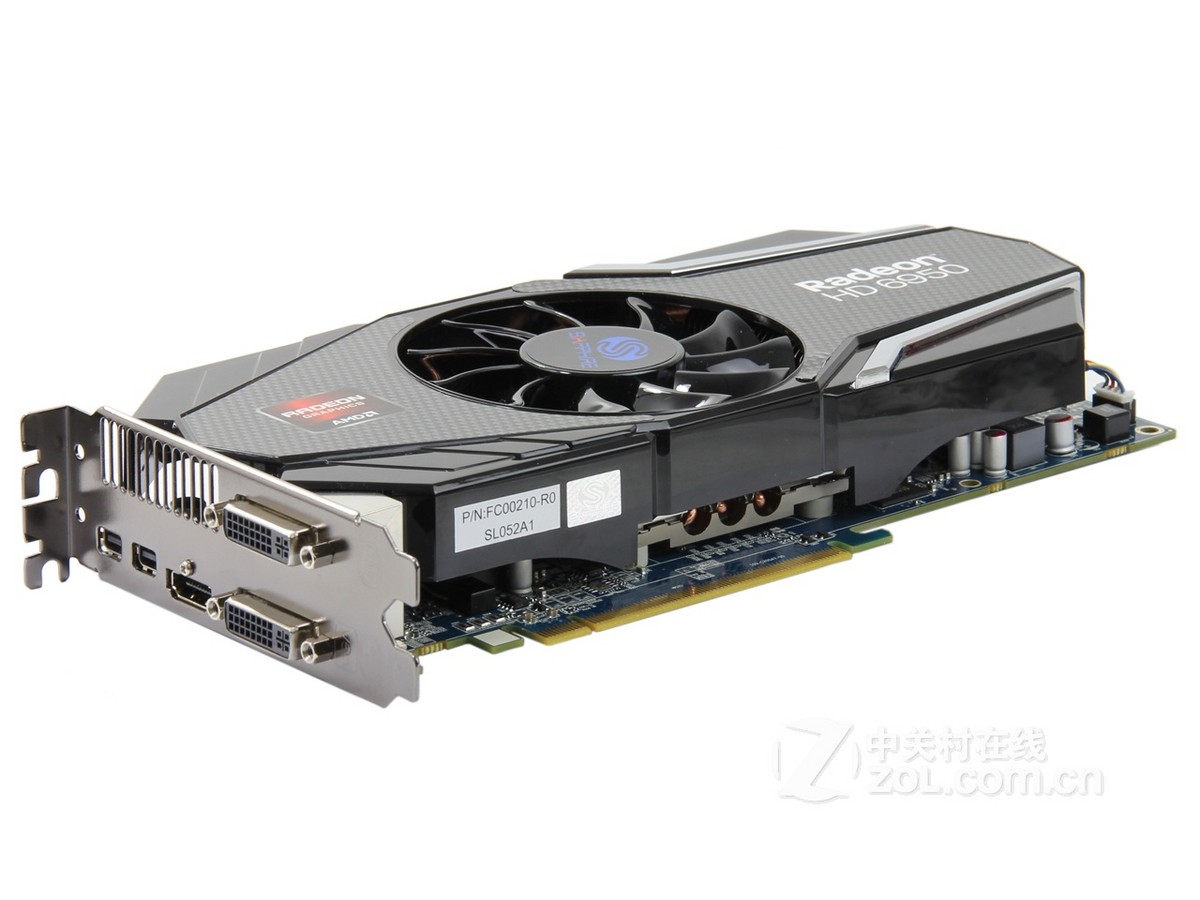 蓝宝石hd6950 1g gddr5白金版 显示输出接口(1/8)