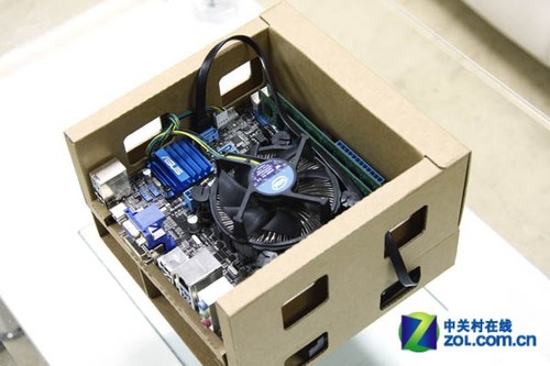 超可爱更环保! 华硕纸盒机箱装机实战_华硕 p8h61-i_主板评测-中关村