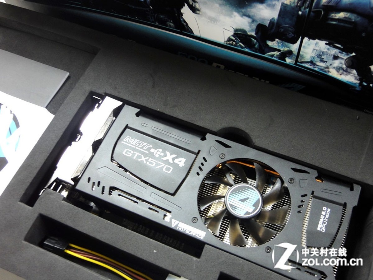【高清图】 n卡也能4屏输出 影驰新gtx570到货2499图1